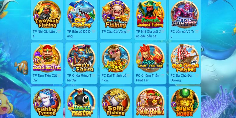 Sự đa dạng về tựa game trong Bắn cá King88